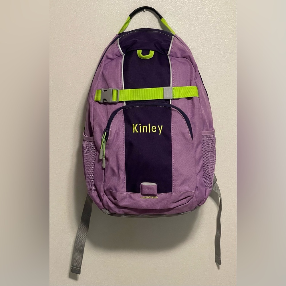 Land’s End Purple,lavender & lime green backpack